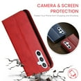 thumbnail image 3 of Wallet Case For Samsung A54 5G, Case Wallet-High Quality Leather Magnetic Closure Case-RFID Blocking Card Holders-Shockproof TPU Shell Folio Cover Women Men For Samsung Galaxy A54 5G, Red, 3 of 7