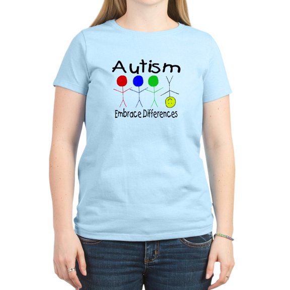 CafePress - Autism, Embrace Differences Women's Light T Shirt - Women's Classic T-Shirt