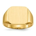 thumbnail image 1 of Solid 14k Yellow Gold Men's Engravable Signet Ring (13.6mm) - Size 11, 1 of 5