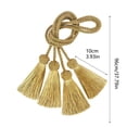 thumbnail image 3 of Curtain Pull Cords Fixing Ropes with Decorative Rings 2PCS Curtain Accessories for Window Blind, 3 of 4
