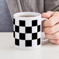 thumbnail image 4 of CafePress - BLACK AND WHITE Checkered Pattern Mugs - 11 oz Ceramic Mug - Novelty Coffee Tea Cup, 4 of 4