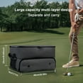 thumbnail image 5 of Extra Large Golf Trunk Organizer, Separate Ventilated Compartment for 2 Pair Shoes, Tees, Dividers, Storage for Gloves, Balls, Golfer Gift Essentials for Men -Dark Grey, 5 of 7