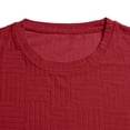 thumbnail image 6 of Kalauyu Mens Waffle Knit Textured Shirts Long Sleeve Round Neck Blouse Soft Stretch Casual Spring Fall Daily Wear Tunic Tops, 6 of 7
