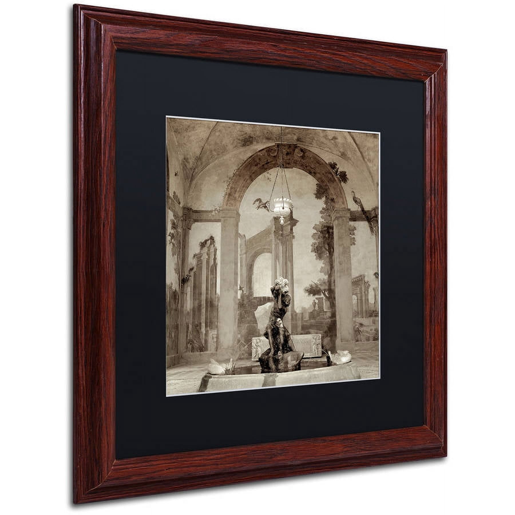 Trademark Fine Art "Lombardy Giardini I" Canvas Art by Alan Blaustein, Black Matte, Wood Frame