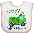 thumbnail image 3 of Inktastic My 1st St. Patrick's Day Green Fire Truck with Clovers Boys or Girls Baby Bib, 3 of 4