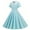 w93# Blue42, variant on Women'S Dress Peter Pan Collar V Neck Short Sleeved Double- High Waist Ruffle Solid Color Retro A-Line Flare Skater Stylish Flowy Long Uniform Dresses,Red,M