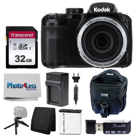 Kodak PIXPRO AZ421 Digital Camera (Black) Bundle with SD Card, Case, & More!