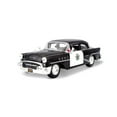 thumbnail image 2 of Coche de policía Buick Century 1955, coche modelo fundido a presión en blanco y negro 1/26 de Maisto, 2 of 4
