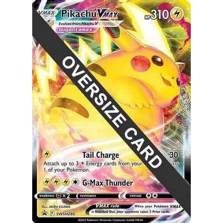 Pokemon Sword & Shield Ultra Rare Holo Pikachu VMAX SWSH062 (Oversized) #SWSH286