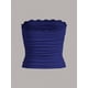 thumbnail image 2 of Camiseta tipo bandeau con ribete de encaje SOLY HUX para mujer, azul XS, 2 of 6
