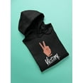 thumbnail image 3 of Victory Curved Font Quote Hoodie Men -Image by Shutterstock, Male Small, 3 of 4