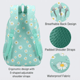 thumbnail image 4 of 3-Piece Backpack Set,Large Capacity Daisy Print Backpack with Insulated Lunch Bag & Pencil Pouch,Waterproof with Laptop Compartment & Side Pocket, 4 of 7