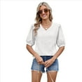 thumbnail image 2 of Camisa de Corta Abullonada para Mujer, Top de Verano, , Talla XXL, 2 of 6