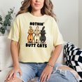 thumbnail image 2 of Nothin Butt Cats T-Shirt Cute Cat Lover Gift Funny Cat Graphic Tee Cat Butts Illustration Humorous Shirt, Butter Comfort Colors T-Shirt, 2XL, 2 of 3
