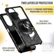 Rome Tech Heavy Duty Armor Case with Kickstand for OnePlus Nord N30 5G, Military Grade Protective Cover, Black
