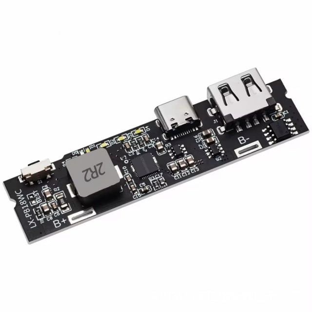 MóDulo De AlimentacióN MóVil De Carga RáPida QC3.0 De 18 W, MóDulo De Carga USB Tipo C Dual Con Indicador Para Cargador PD QC
