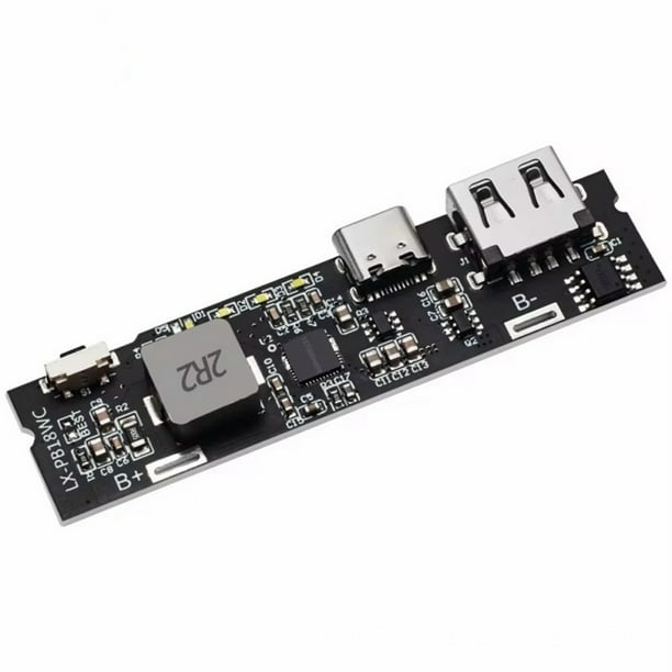 MóDulo De AlimentacióN MóVil De Carga RáPida QC3.0 De 18 W, MóDulo De Carga USB Tipo C Dual Con Indicador Para Cargador PD QC