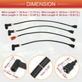thumbnail image 3 of Unique Bargains Tractor Spark Plug Coil Wires Ignition Coil Harness Cable 7mm Fit for Ford NAA 501 600 601 - Pack of 5, 3 of 6