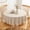#157Beige, variant on Waterproof Oil Resistant Tassel Tablecloth for Home Decor, Wrinkle Free Polyester Fabric for Restaurant Dining Table, Stain Repellent Easy Clean, Elegant Fringe Edge