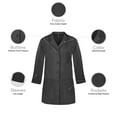 thumbnail image 3 of Panda Uniform Medical Lab Wear for Women, Doctor Coat, 9XL, Black, 3 of 8