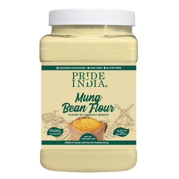 Pride of India Mung Bean Flour, 1 lb