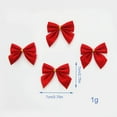 thumbnail image 6 of Red Bow Flocking Soft Texture Christmas Tree Accessories Christmas Decorations Gift Box Bow 12/24/36/48Pcs, 6 of 6