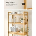 thumbnail image 5 of Over The Toilet Storage, 3-Tier Over Toilet Bathroom Organizer with Adjustable Shelf, 10.2 x 24.8 x 66.9 Inches, Space-Saving, Natural Beige UBTS001N01, 5 of 7