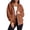 Coffee, variant on Stralyhd Women's Lightweight Hoodies Full Zip Up Subtle Neutral Shade Oversized Sweatshirts with Pockets Long Sleeve Thin Casual Hooded Jackets Light Purple M