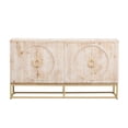thumbnail image 3 of Modern Style Four-Door Metal Handle Storage Cabinet, Adjustable Shelves - Pack of 1, 3 of 15
