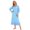 Sky Blue, variant on WBQ Long Nightgown for Womens Victorian Vintage Nightgown Long Sleeve V Neck Princess Nightdress Ruffle Hem Nightshirt Full Length Sleepwear Casual Housecoat, S-2XL