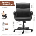 thumbnail image 4 of Canddidliike Desk Chair with Flip Up Arms, Executive High Back Big and Tall Office Chairs with Ergonomic Lumbar Support, Adjustable Height,Wheels, Soft Padded, Black, 4 of 8