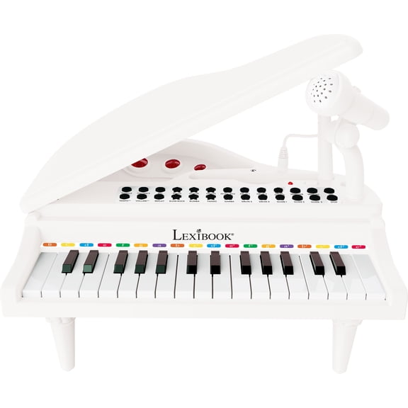 Lexibook My First Piano with Lighting Keys and Learning Mode, 31 Keys, White