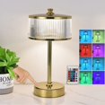thumbnail image 1 of Lámpara de mesa de cristal de diamante, 16 colores RGB que cambian con control remoto y táctil, lámparas de mesa de acrílico, luz de noche LED recargable por USB para sala de estar y, 1 of 5