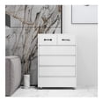 thumbnail image 2 of HeSLehs 6 Drawer Dresser, Modern Chest of Drawers, Wooden Chest Storage Cabinet Entryway Furniture Storage Dresser Organizer for Bedroom, Living Room, Laundry Room (White), 2 of 7