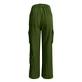 thumbnail image 5 of Jeans Women Women's Washed Multi Pockets Design Long Casual Denim Cargo Pant Pants for Women Green XXL, 5 of 5