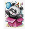 thumbnail image 2 of Counted Cross Stitch Kit Cartoon Panda SM-598 By MP Studia Needlework Easy Black White Animal, 2 of 2