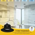 thumbnail image 6 of NuWatt 4 in. Black Trim MR16 Low Voltage 12V Retrofit LED Can Light, 5CCT Recessed Downlight 6PK, 6 of 9