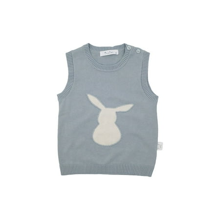 

ZIZOCWA Girls Summer Shirts Girl Shirts Crop Tops Kids Child Clothes Knitting Bunny Pattern Children Vest Knitted Cartoon Round Neck Boys and Girls Pu Blue6-7 Years