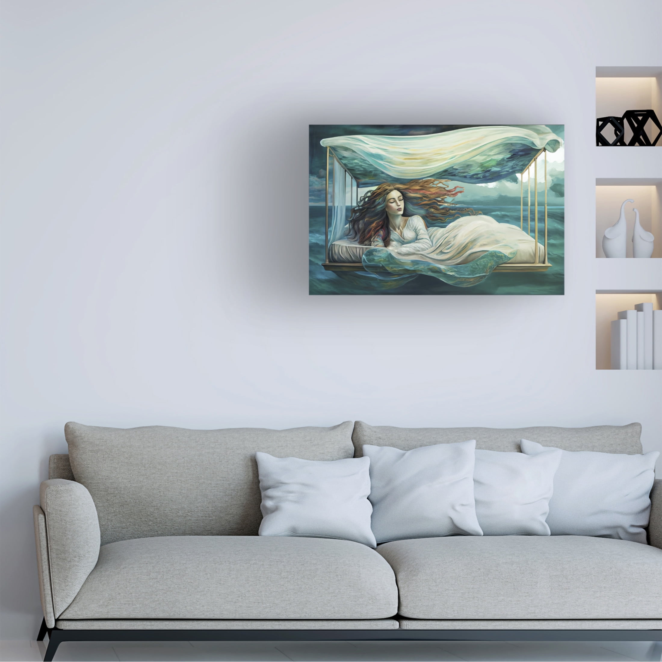Canvas Wall Art - Sasha 'Unrelenting Dream' Wall Art for Living Room, Bedroom, or Office Décor by Trademark Fine Art - 19 x 12 Inches