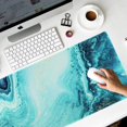 thumbnail image 4 of Desk Pad, Office Desk Mat 35.4" ×15.7" Large Gaming Mouse Pad Durable Extended Computer Mouse Pad Water-Resistant Thick Writing Pads with Non-Slip Rubber Base for Office Home ,Turquoise Marble, 4 of 6