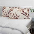 thumbnail image 4 of Eucalyptus Leaves Queen Size Pillow Cover, Pillowcase Protectors with Zipper, Breathable Decorative Throw Pillow Case Cover, Brown Spring Botanical Aesthetic Pillow Shams for Couch Sofa 20x30Inch, 4 of 8