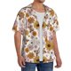 thumbnail image 2 of Fotbe Sunflowers And Butterflies Camisa Estampada de Manga Corta para Hombre, Casual de Verano, Estilo Playero, Sin Arrugas-4X-Large, 2 of 5