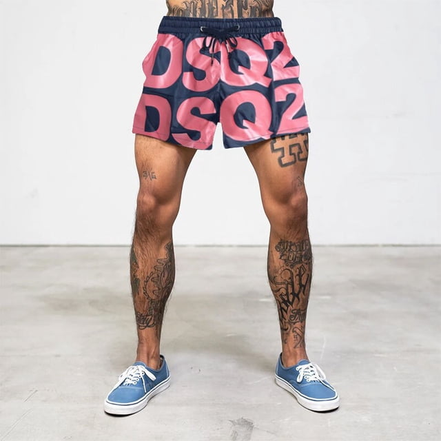Dsq2-pantalones cortos de playa para hombre, pantalón de chándal informal para correr, de secado rápido, talla M-4XL Fivean unisex