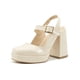 thumbnail image 3 of Zapatilla con Plataforma Elegante Lady Paulina Oficina Vestir marron 25.5, 3 of 7
