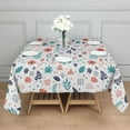 thumbnail image 3 of Pioneer Flower Floral Print Pattern Square Tablecloth, Waterproof Wipeable Spillproof Washable Table Cover for Home Kitchen Party Decor, 42"x42", 3 of 6