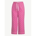 thumbnail image 6 of Joyspun Women's Woven Cropped Pajama Pants, Sizes S to 3X, 6 of 6