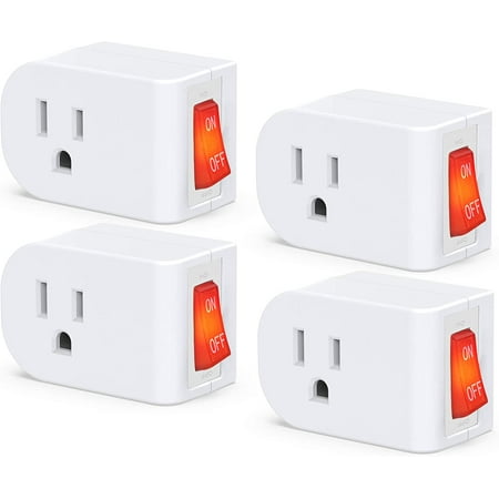 ETL Listed Grounded Outlet Adapter with ON OFF Switch and Red Indicator ...