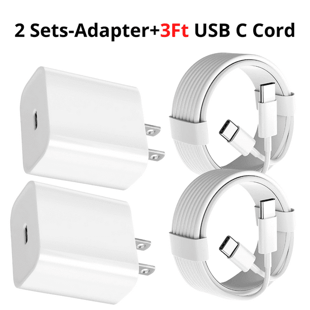 20W USB C Fast Charger PD USB C To C Type C Power Adapter And Cables