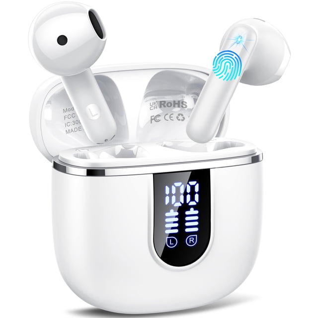 Auriculares inalámbricos Cillso 2025 Bluetooth 5.4 40H IP7 blancos