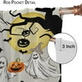 thumbnail image 5 of Halloween Curtains for Living Room Funny Pumpkins Bats Spider Web Horror Forest Printed Blackout Rod Pocket Window Drapes for Bedroom Kitchen Halloween Decor W52 xL84(Blackout, 5 of 6